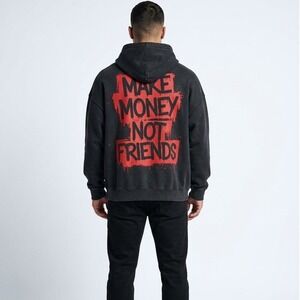 Crooks & Castles XXL Trouble Makers Make Money Not Friends Hoodie Pullover NWT